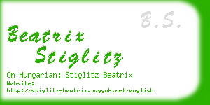 beatrix stiglitz business card